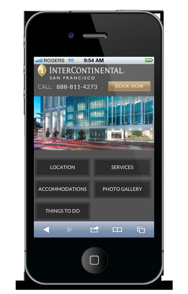 Intercontinental San Francisco-Mobile website - Leonardo